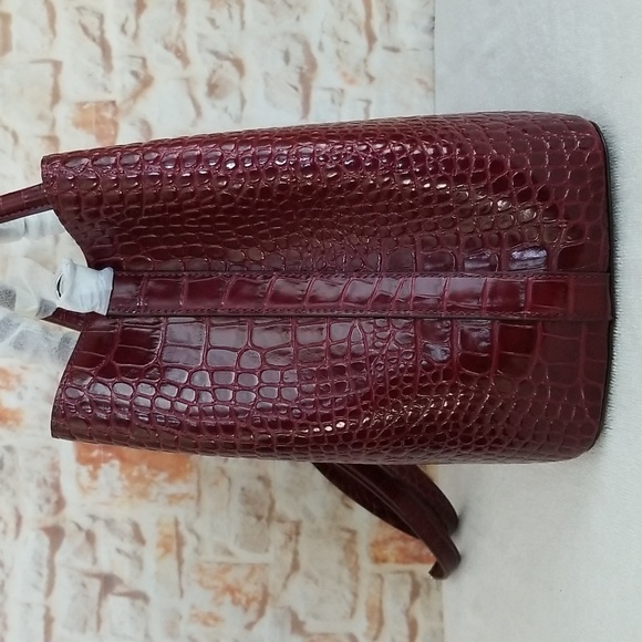 New Ralph Lauren Marcy Embossed Leather Satchel - Picture 5 of 11